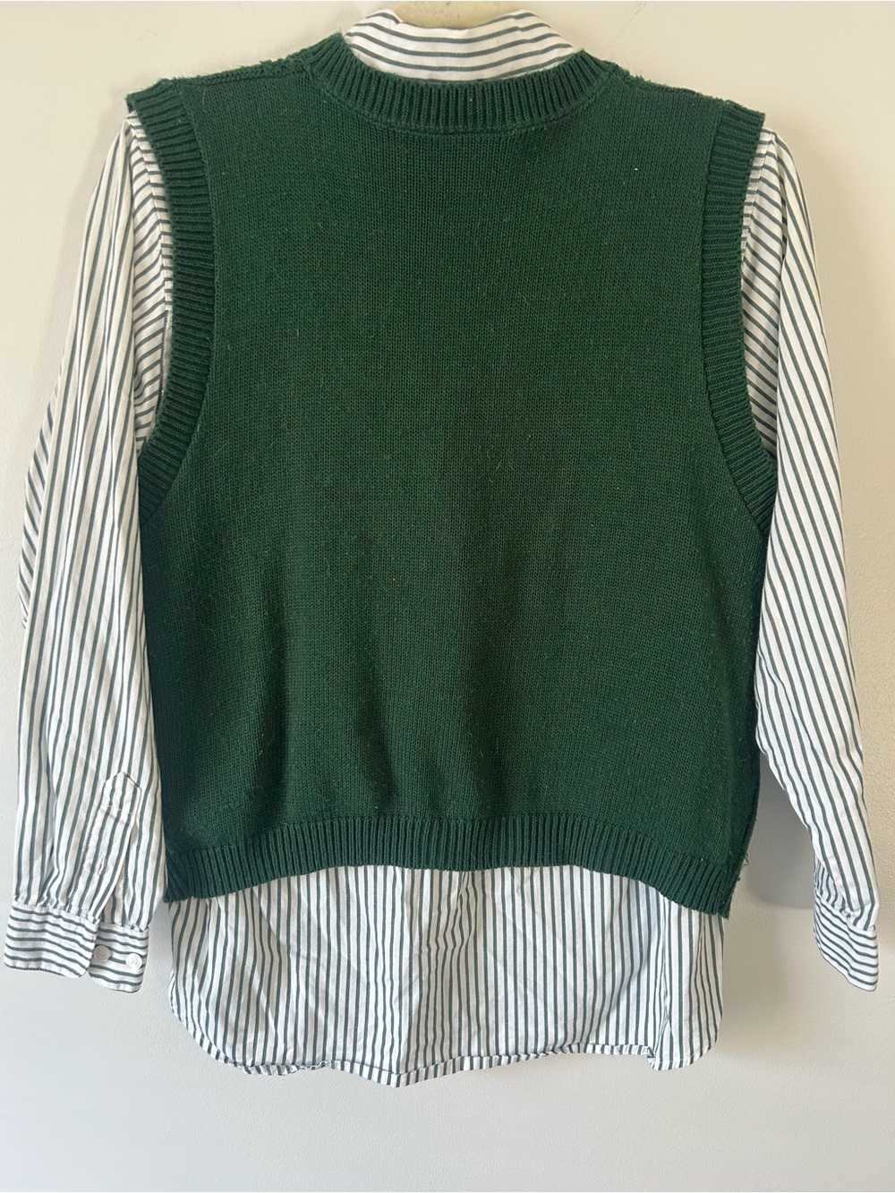 VTG Laura Gayle cotton button front shirt and matching sweater vest set L - Picture 3 of 6